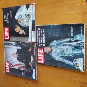 Life Magazines 1963 LBJ and Cooper's Flight and 1966 Luci's Wedding